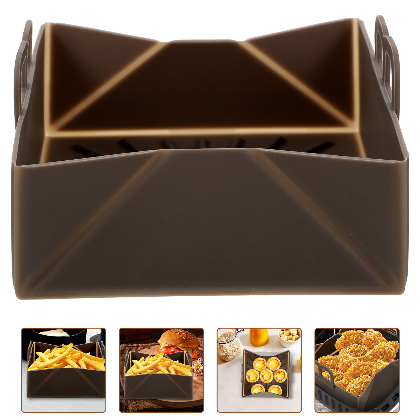 Air Fryer Silicone Pot Liner - Wiederverwendbare Antihaft-Silikonmatte für Heißluftfritteusen, hitzebeständige Silikon-Backform,