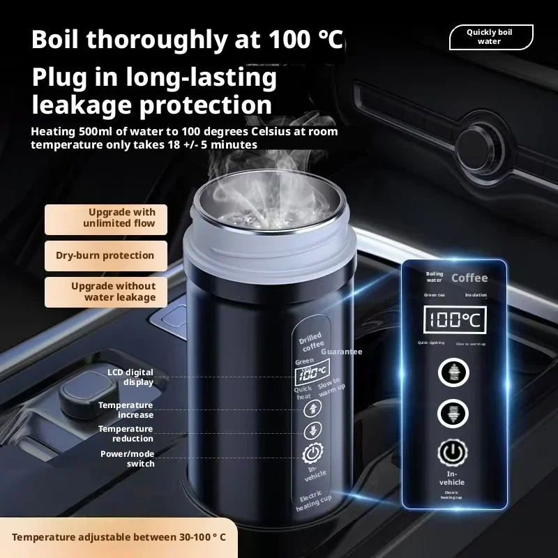 Electric Kettle Temperature Control - Winter Auto-Wasserkocher 12V/24V Universal für PKW