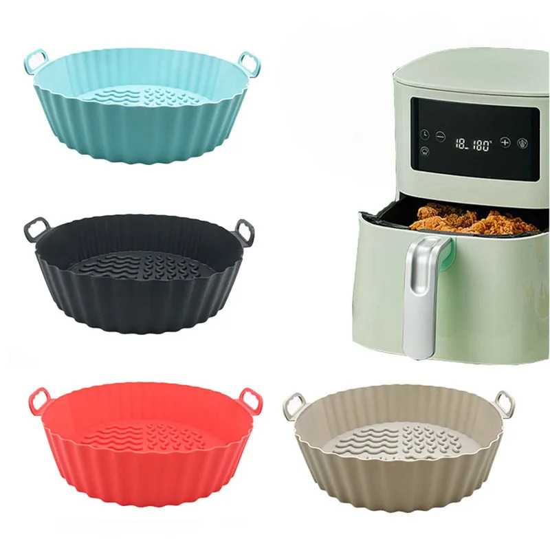 Air Fryer Silicone Pot Liner - Silikon-Einlagen für Heißluftfritteusen, wiederverwendbare Silikon-Topf-Einlagen für