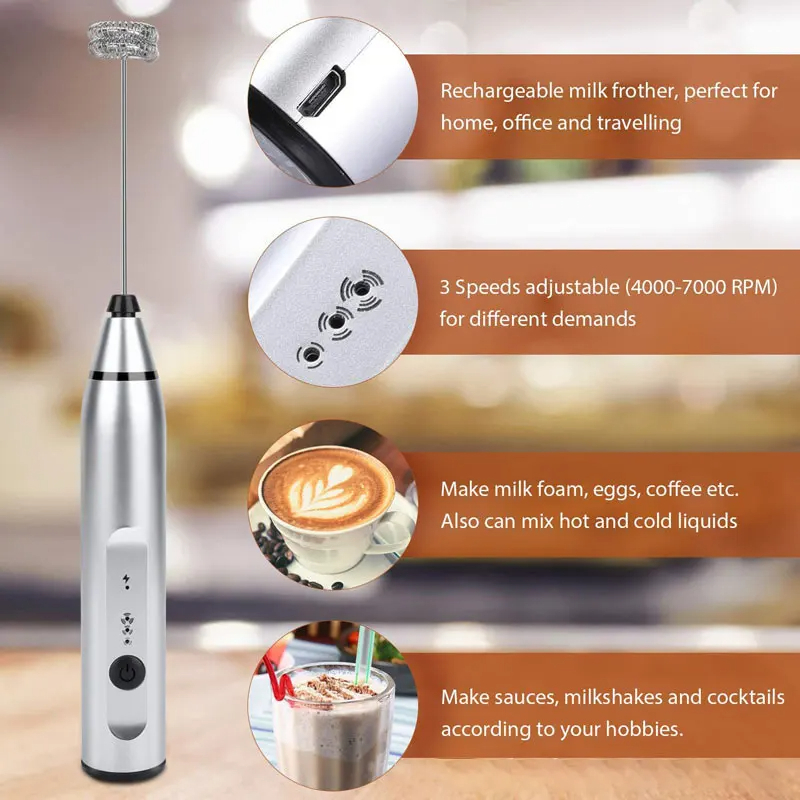 Mini Elektrischer Handmilchauf – Portable Blender Usb Rechargeable Bewertung und Preis
